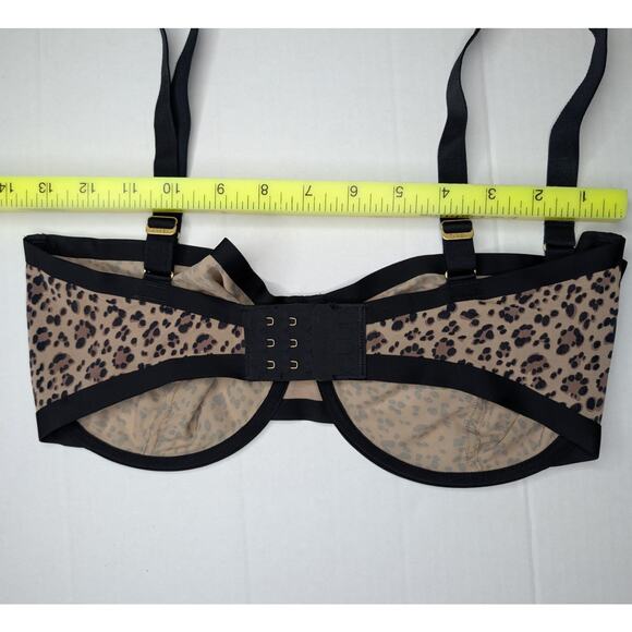 Cuup The Balconette Mesh Bra Leopard Print 34G - Picture 6 of 7